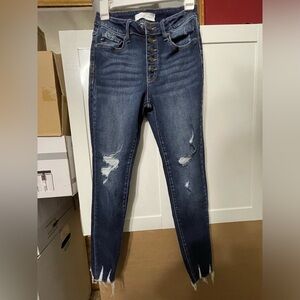 KanCan high rise Distressed skinny Blue Jeans (7/27) Very Stretchy